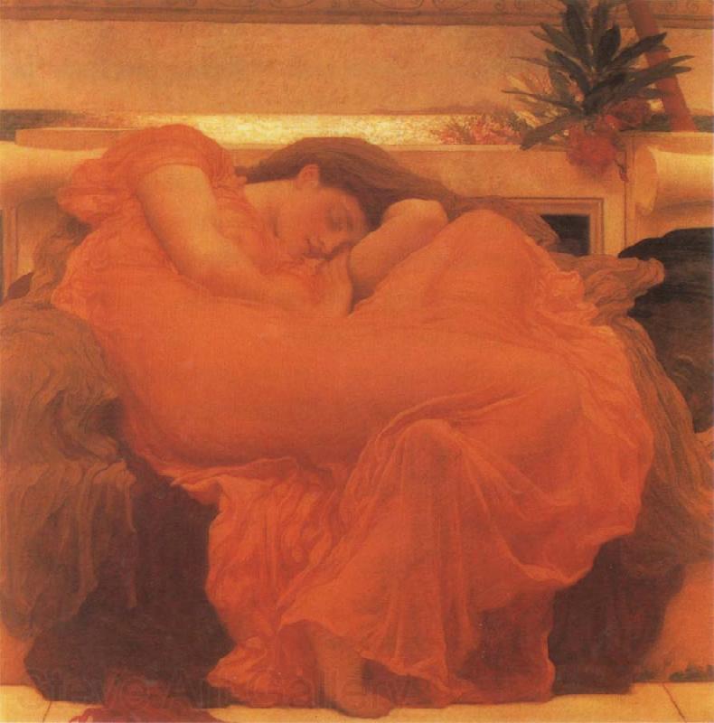 Lord Frederic Leighton Flaming June Spain oil painting art